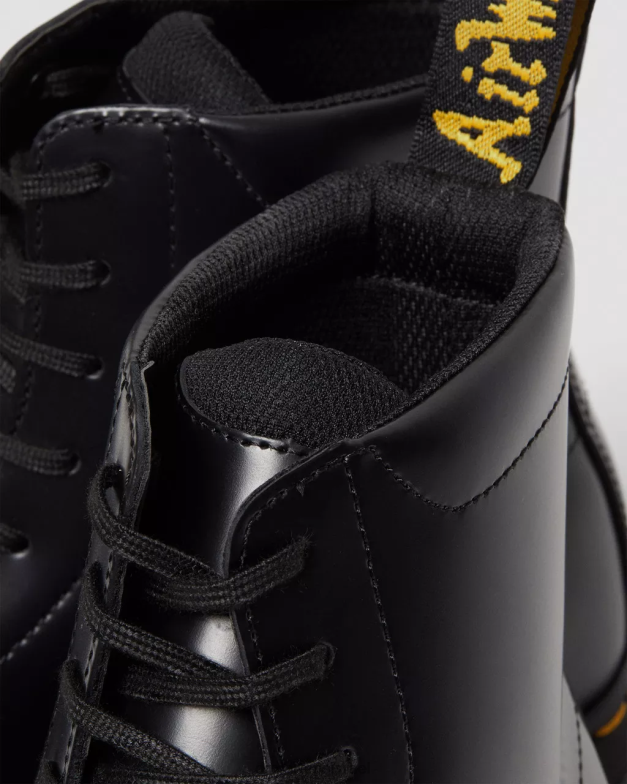 מגפי שרוכים מעור חלק של rikard Dr. Martens שחור מלוטש חלק הַנעָלָה N8BB8136