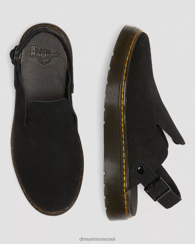 פרדות slingback קז'ואל זמש של קרלסון Dr. Martens זמש שחור e.h הַנעָלָה N8BB8349