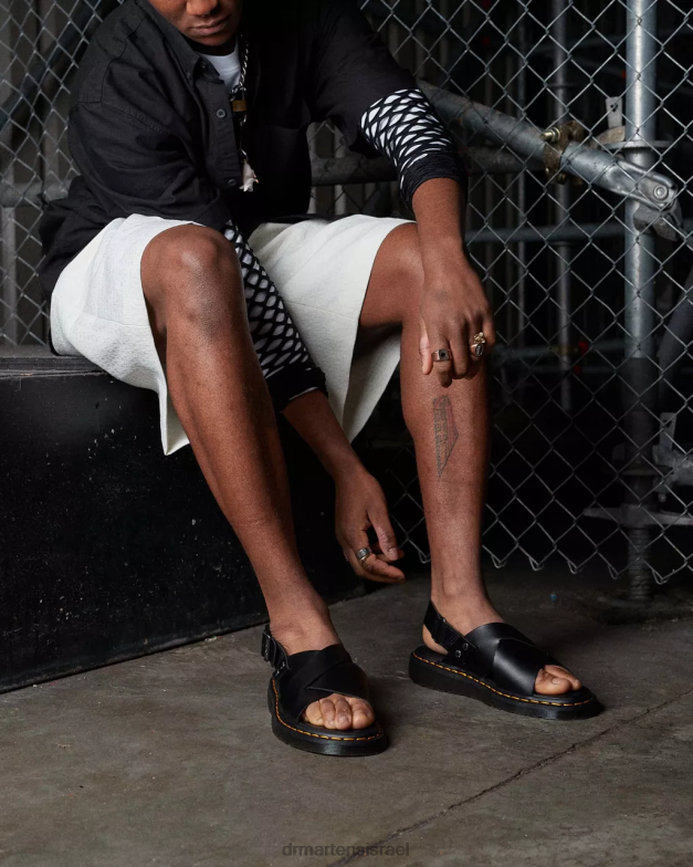 סנדלי slingback מעור zane brando Dr. Martens ברנדו שחור הַנעָלָה N8BB8342