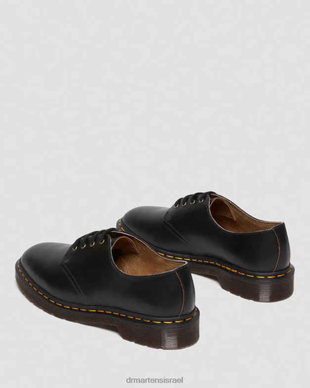 נעלי שמלת עור חלק וינטג' של smiths Dr. Martens וינטג' שחור חלק הַנעָלָה N8BB8332
