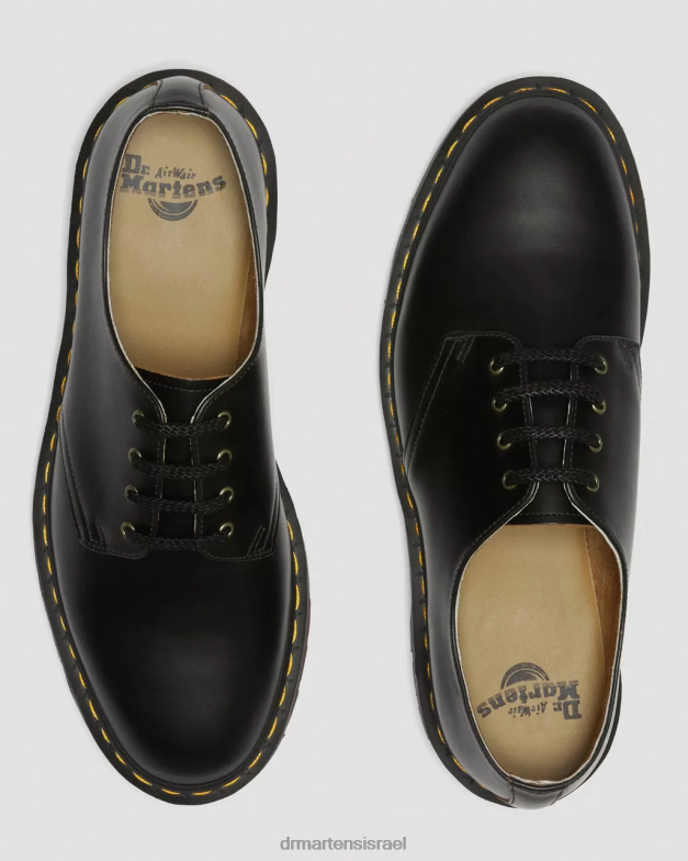 נעלי שמלת עור חלק וינטג' של smiths Dr. Martens וינטג' שחור חלק הַנעָלָה N8BB8332