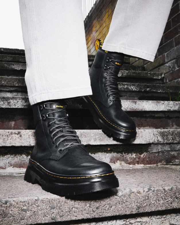 מגפי עור של tarik וויומינג Dr. Martens ויומינג שחורה הַנעָלָה N8BB877