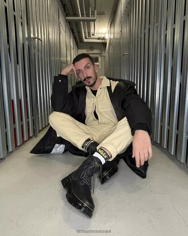 מגפי עור של tarik וויומינג Dr. Martens ויומינג שחורה הַנעָלָה N8BB877