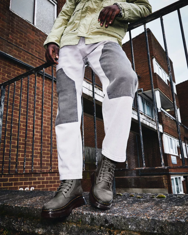 מגפי שירות של tarik Dr. Martens gunmetal ajax & קשיח במיוחד והידרו הַנעָלָה N8BB8190