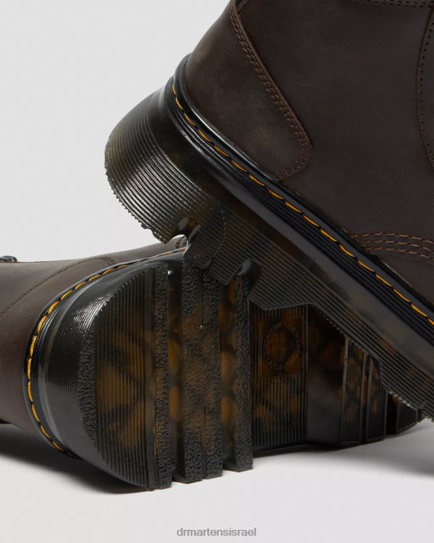 מגפי כלי עזר מעור tarik crazy horse Dr. Martens סוס משוגע חום כהה הַנעָלָה N8BB880