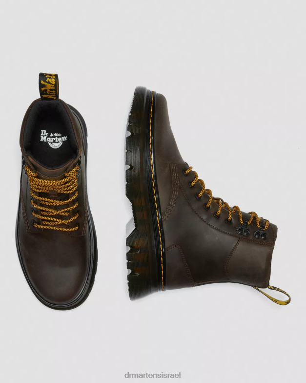 מגפי כלי עזר מעור tarik crazy horse Dr. Martens סוס משוגע חום כהה הַנעָלָה N8BB880