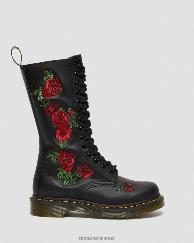 מגפי עור באמצע העגל של vonda משנת 1914 Dr. Martens שחור softy t הַנעָלָה N8BB8366