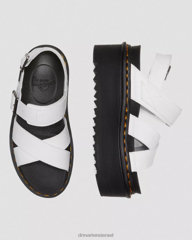 סנדלי פלטפורמה של voss ii אתנה רצועת עור Dr. Martens אתנה לבנה הַנעָלָה N8BB8252