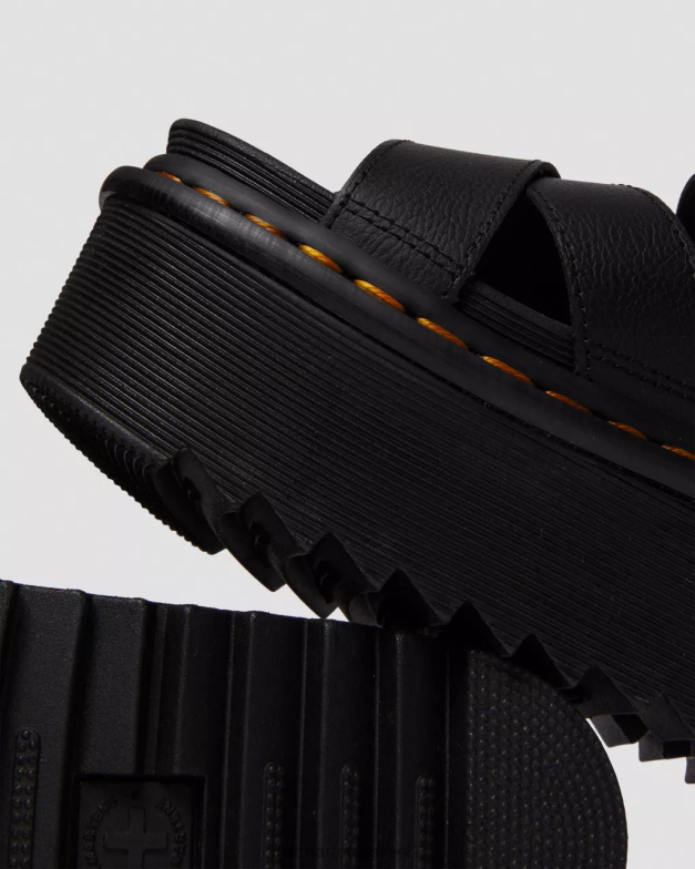 סנדלי פלטפורמה של voss ii אתנה רצועת עור Dr. Martens אתנה שחורה הַנעָלָה N8BB8257