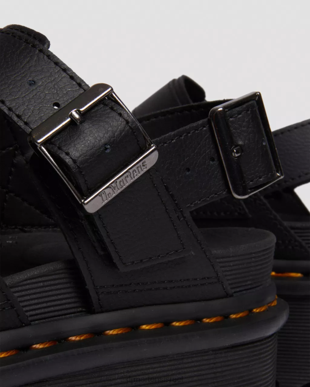 סנדלי פלטפורמה של voss ii אתנה רצועת עור Dr. Martens אתנה שחורה הַנעָלָה N8BB8257