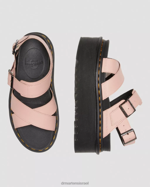 סנדלי פלטפורמה של voss ii אתנה רצועת עור Dr. Martens אפרסק בז' אתנה הַנעָלָה N8BB8262