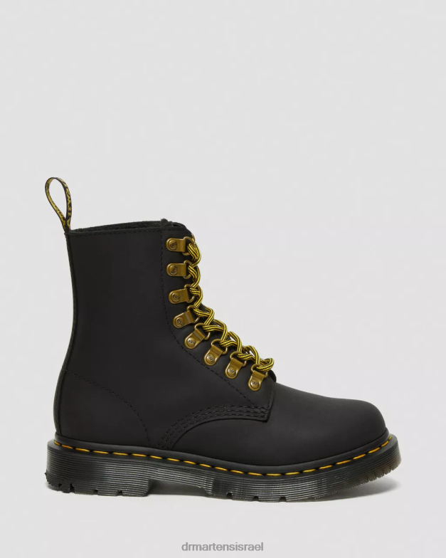 מגפי שרוכים מעור wintergrip 1460 pascal dm Dr. Martens מפלסת שלג שחורה הַנעָלָה N8BB8156