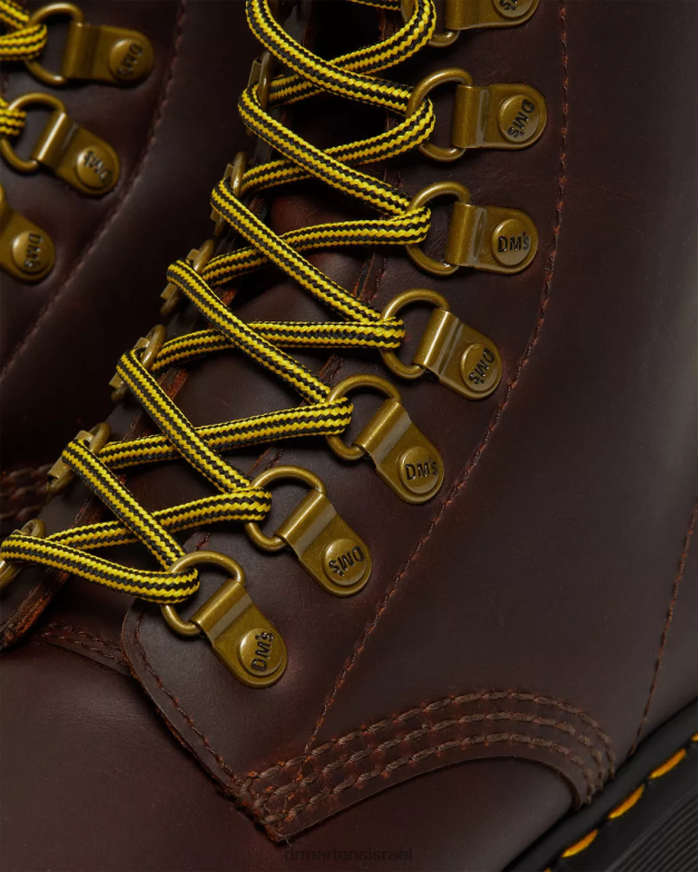 מגפי שרוכים מעור wintergrip 1460 pascal dm Dr. Martens מפלסת שלג חומה הַנעָלָה N8BB8171